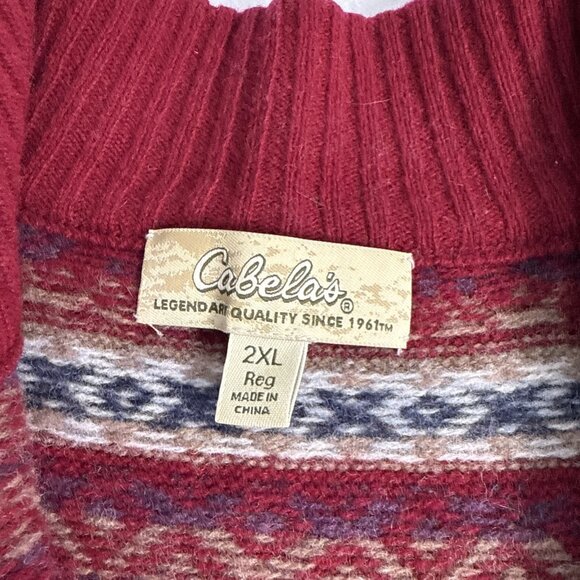 Cabela's Women's Full Zip LambsWool ￼Cardigan Sweater Size 2XLarge - Picture 3 of 8